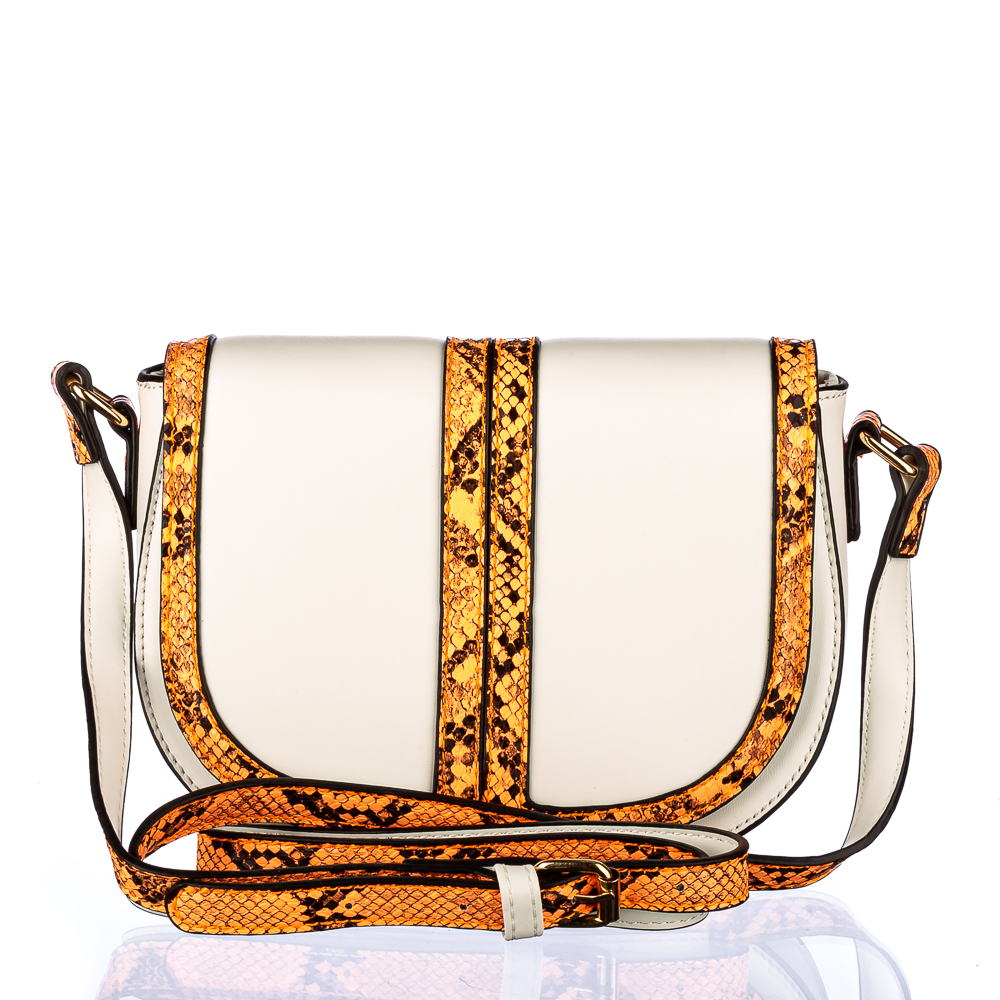 Γυναικεία τσάντα Evian Λευκή οικολογικό δέρμα, 5 - Kalapod.gr
